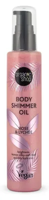 Produktbild von Organic Shop Body Shimmer Oil Rose & Lychee, 100 ml