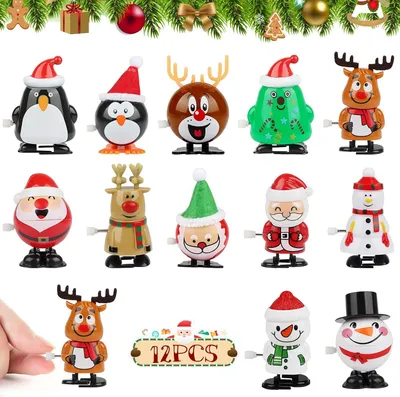 Productafbeelding van Kerstspeelgoed - Set van 12 - Uurwerkspeelgoed