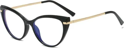 Produktbild von Blaulichtfilterbrille für Frauen, Anti-Augen-Sonnenbrille, Cateye-Computerbrille, Cateye-Rahmen, durchsichtig