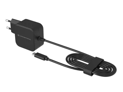 Produktbild von Conceptronic OZUL04BE 67W GaN USB-PD-Ladegerät, Eingebautes USB-C-Kabel