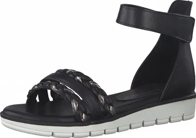 Produktbild von MARCO TOZZI Damen Sandalen Knöchelriemchen Klettverschluss 2-28610-28, Größe:37 EU, Farbe:Schwarz