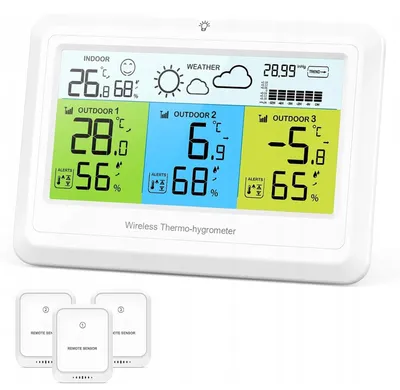 Obrázek produktu pro Bezdrátová digitální meteostanice 3 senzory teplota vlhkost