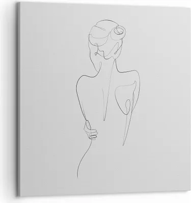 Produktbild von Bild auf Leinwand - Leinwandbild - Einteilig - Körper Frau Zeichnung - 60x60cm - Wand Bild - Wanddeko - Wandbilder - Leinwanddruck - Bilder - Wanddekoration - Leinwand bilder - Wandbild - AC60x60-4651