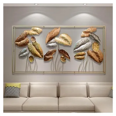 Produktbild von 3D Wandbild aus Metall in Gold, Silber und Bronze, 135x69 cm, Wanddekoration