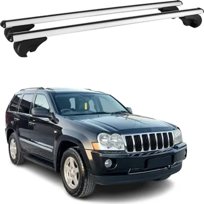 Image de Barres de toit Transversales pour Jeep Cherokee 2008-2013 Aluminium Argent