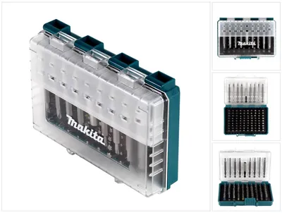 Zdjęcie produktu dla Makita P-81050, 99 szt., Phillips, Pozidriv, Torx, PH1, PH2, PH3, PZ1, PZ2, PZ3, TX10, TX15, TX20, TX25, TX30, TX40, Hexagon 3, 4, 5, 6 mm, Sześciokątny