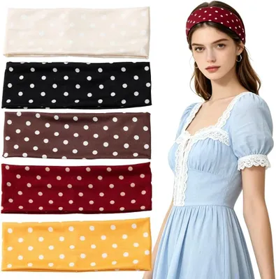 Imagen del producto de Bandas elásticas para el pelo, para mujer, juego de 5 unidades, de varios colores, ideales para yoga y fitness