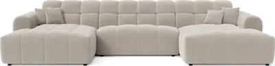 Produktbild von LetSit Ecksofa Andrea U Curio Universal Freistehendes Loungesofa Bequemes Ecksofa zum Entspannen Schmutzabweisend Für Wohnzimmer Schlafzimmer Beige