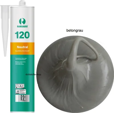 Zdjęcie produktu dla Ramsauer 120 Neutral 1K uszczelniacz silikonowy 310ml kartusz beton szary