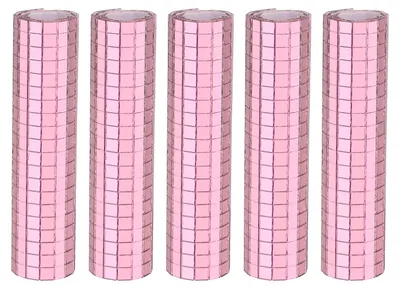 Spiegelmosaikfliesen 3000 Stück, 5x5 mm, rosa, selbstklebend
