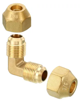 Immagine prodotto di Solidchoice - Raccordo a cono per tubi in ottone, gomito a 90 gradi, confezione da 2 pezzi, per condizionatori
