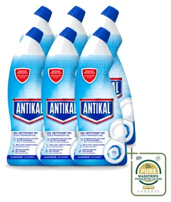 Produktbild von 6 x Antikal Toiletreiniger - 750 ml - Vorratspackung - 6 Stücke