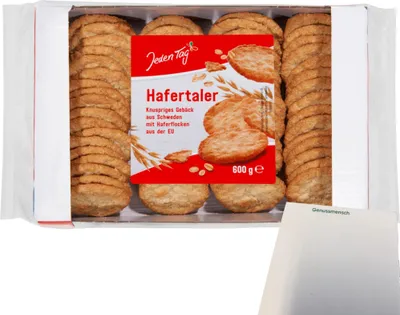 Produktbild von Jeden Tag Hafertaler (600g Packung) + usy Block