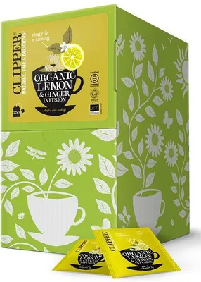 HERBATKA Z IMBIREM I CYTRYNĄ BIO (250 x 2,5 g) 625 g - CLIPPER