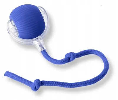 Obrázek produktu pro Interaktivní míček pro kočky s pohybovým efektem, USB dobíjecí, LED světlo-Modrý