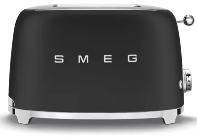 Produktbild von Smeg TSF01PGEU Retro 50's Style 2-Slice Toaster Mattschwarz