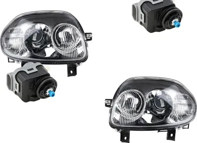 Produktbild von Scheinwerfer passend für Renault Clio BB BC CB 98-01HB3 H7 Set L R m. Stellmotor 7701045174 260601187R 7701045175 260107973R 7700840141 Johns