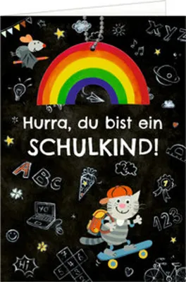 Produktbild von Grußkarte - Hurra, du bist ein Schulkind!