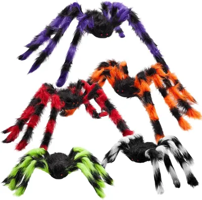 Obrázok produktu pre JOYIN Halloweenska sada pavúkov - 5 kusov, veľký strašidelný pavúk