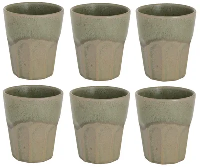 Productafbeelding van Cosy & Trendy Koffiekopjes / Cappuccino Bekers Bistro Thyme Green 290 ml - 6 stuks