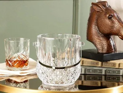 Zdjęcie produktu dla Szklany pojemnik na lody o pojemności 1000 ml z uchwytem