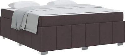 Productafbeelding van Bedframe met matras Donkerbruin 180 x 200 cm Stof