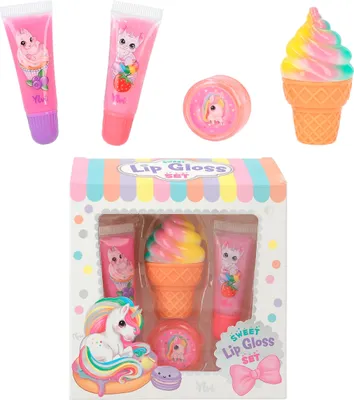 Produktbild von Depesche Ylvi Lipgloss Set rosa für Kinder - Lipgloss Geschenk