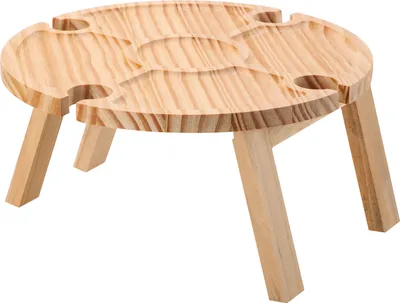 Image de Table à vin d'extérieur Table à vin pliante portable Table à vin en bois Verres à vin Table à vin de plage