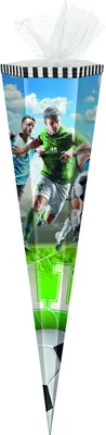 Produktbild von Schultüte / Zuckertüte / 85cm / eckig / "Fußballmatch"