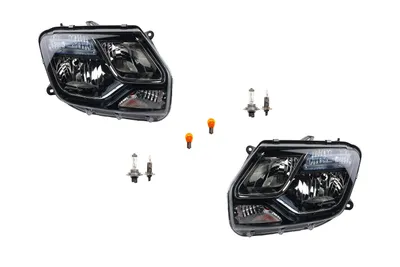 Produktbild von Scheinwerfer passend für Dacia Duster 01/14-01/15 Leuchtmittel Set Li Re 260606709R 260105828R Johns