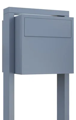 Produktbild von Standbriefkasten Lucera in Grau | rückseitige Entnahme
