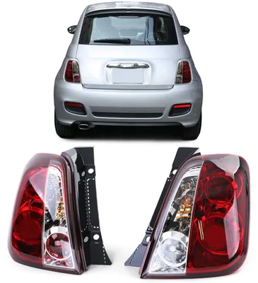 Für Fiat 500 Typ 312 ab 2007-2015 Rückleuchten Links + Rechts in Rot in der Farbe Rot von Carparts-Online GmbH