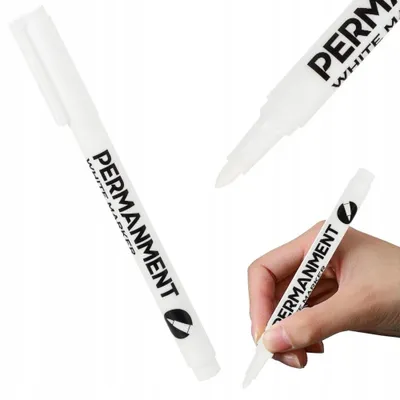 Produktbild von Reifenmarker 1 mm 1 Stück Weiß Permanentmarker Reifen Gummi wasserfest feine Spitze Markierstift Glas Metall Kunststoff
