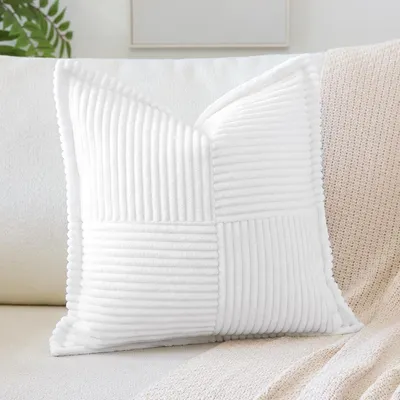 Zdjęcie produktu dla Poszewka na poduszkę z tkaniny corduroy, 50x50 cm, miękka, do sofy