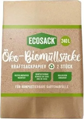 Produktbild von Biomüllsäcke 240 L aus 100% Recyclingpapier kompostierbar nassfest 2 Stück