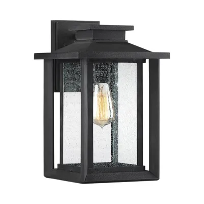 Zdjęcie produktu dla Lampa ścienna zewnętrzna czarna E27 60W Wakefield Quoizel