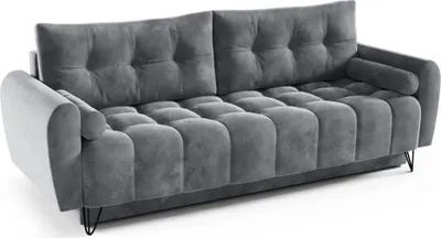 Produktbild von Schlafsofa Ohio hellgrau - Couch mit Schlaffunktion und Bettkasten, Wohnzimmermöbel, Schlafsofa, Bettsofa Wohnzimmerset,