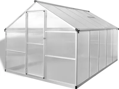 Obrázek produktu pro vidaXL Skleník se základy vyztužený hliníkem 7,55 m²