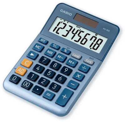 Obrázok produktu pre Casio MS-80E - Tasche - Finanzrechner - 8 Ziffern - Batterie/Solar - Blau