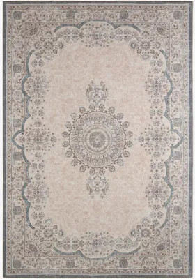 Produktbild von sweeek - Gemusterter Indoor-Teppich im Barockstil rosa, rot und blau