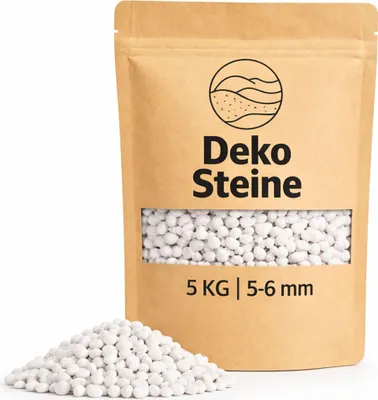 Produktbild von Deko-Steine 5 KG weiß Ø 5-8 mm Vasen Glas-Füllung Streudeko