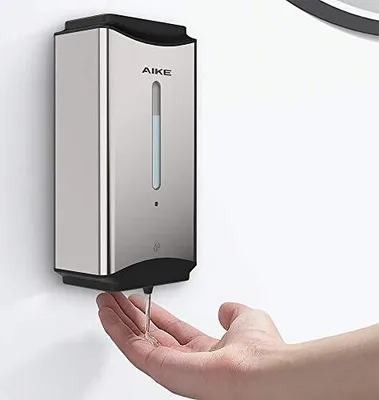 Produktbild von AIKE AK1206 Automatisch Edelstahlseifenspender 1100 ml Gewerbliche Wandbeschwerdefenster