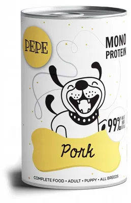 Zdjęcie produktu dla Karma morka dla psa Paka Zwierzaka Pepe Pork 99% wieprzowina 400g