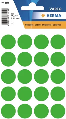 Produktbild von HERMA Multi-purpose labels ø 19mm luminous green 100 pcs.