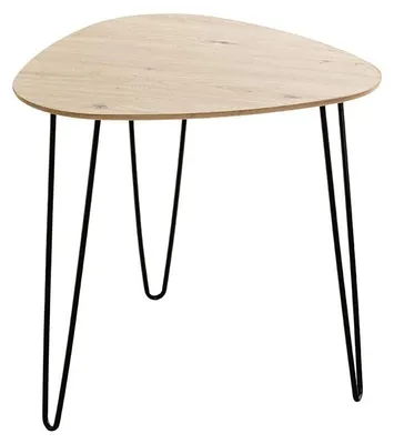 Obrázok produktu pre Moderný trojuholníkový príkonový stolík z MDF a ocele