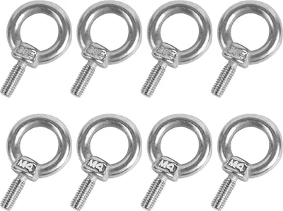 Produktbild von Rändelschraube M4,rastbolzen,Augenschraube 304 Edelstahl Augenbolzen Ringbolzen Ösenschrauben M4*10 Augenschrauben für Befestigens und Hängens 8 Stück