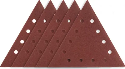 Immagine prodotto di GRAPHITE Carta abrasiva velcrata K80, triangolare con 12 fori, 5 pezzi per levigatrice 59G264