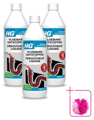 Produktbild von 3 x HG Flüssiger Abflussreiniger - 1L - Sparpackung - 3 Stücke