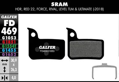 Produktbild von Galfer Bike Standard-Scheibenbeläge für Sram