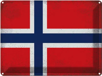 Obrázek produktu pro vianmo Kovová Nástěnná cedule 30x40 cm Norwegen Flag Norway